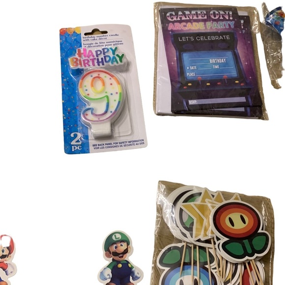 Video Gamer Birthday Party Huge Bundle Arcade Variety Set Happy Birthday - Picture 7 of 11